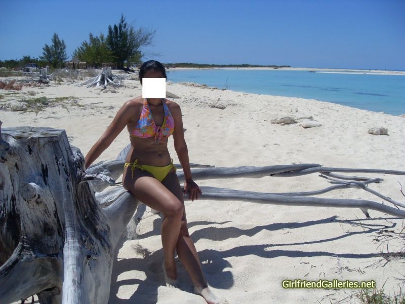 My wife at the beach part II