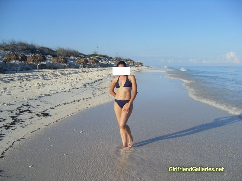 My wife at the beach part II