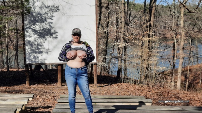 Playing in the woods