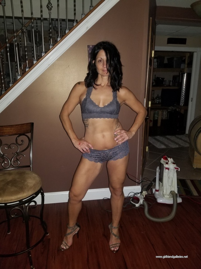 Sexy Italian taking off her new outfits
