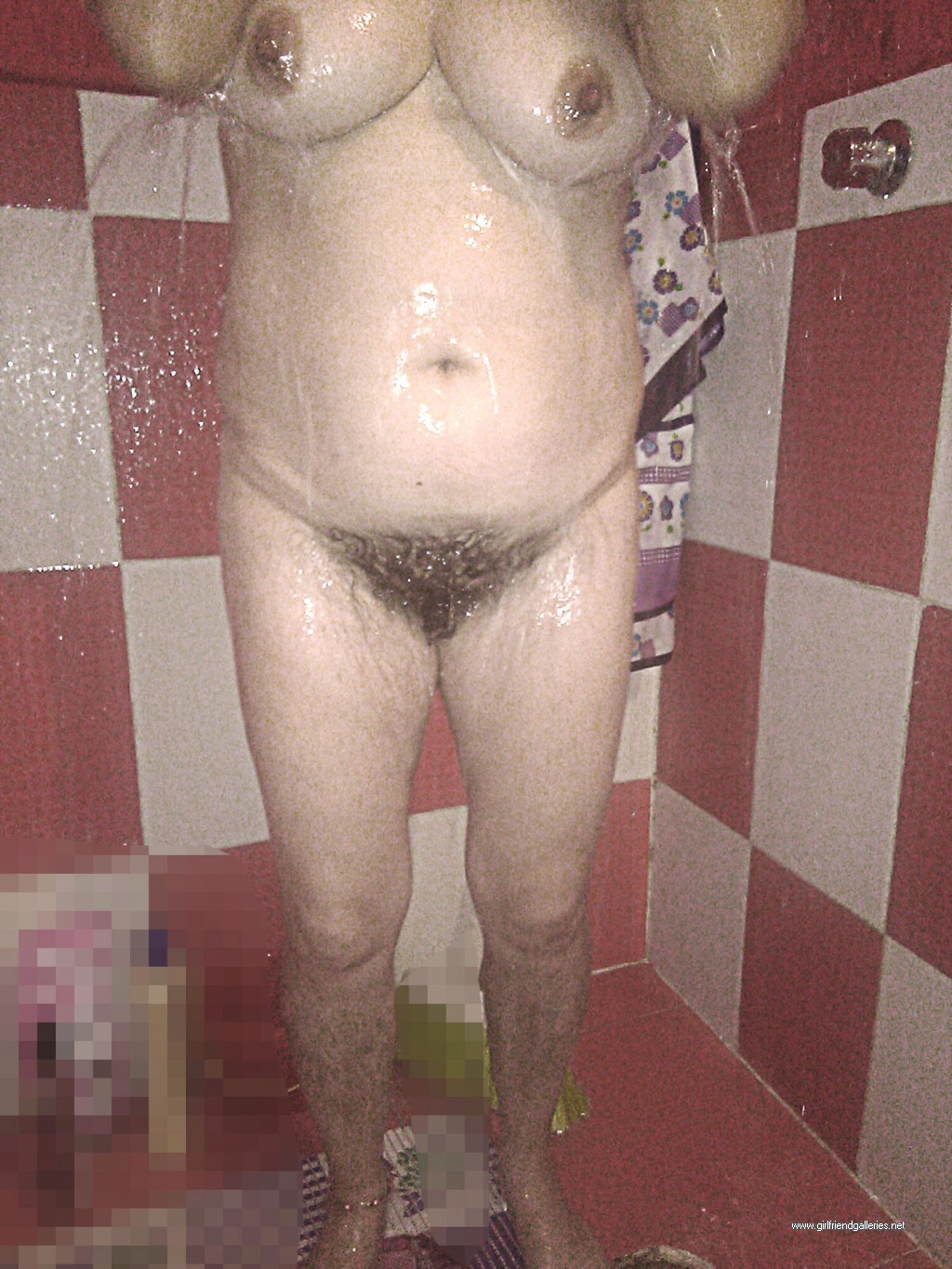 my hairy wife bathing