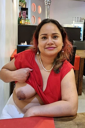 Wife outdoor public seethrough, flash and nudity