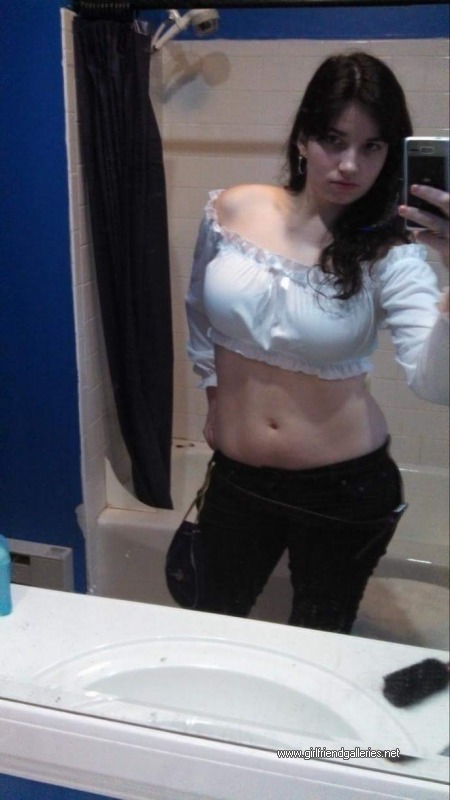 Cosplayer Emily shows her big fat tits