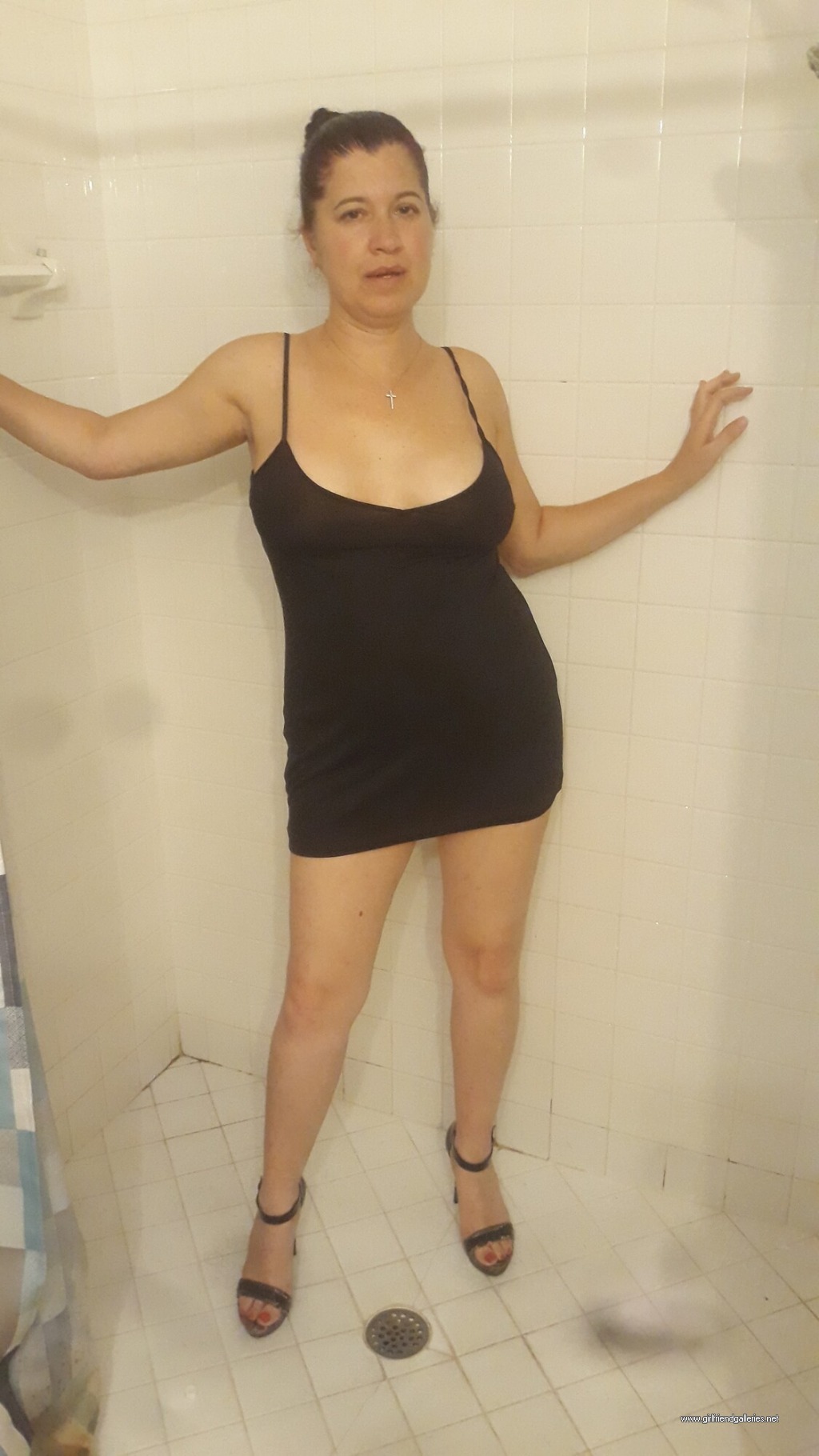 Dress up in a sheer dress 