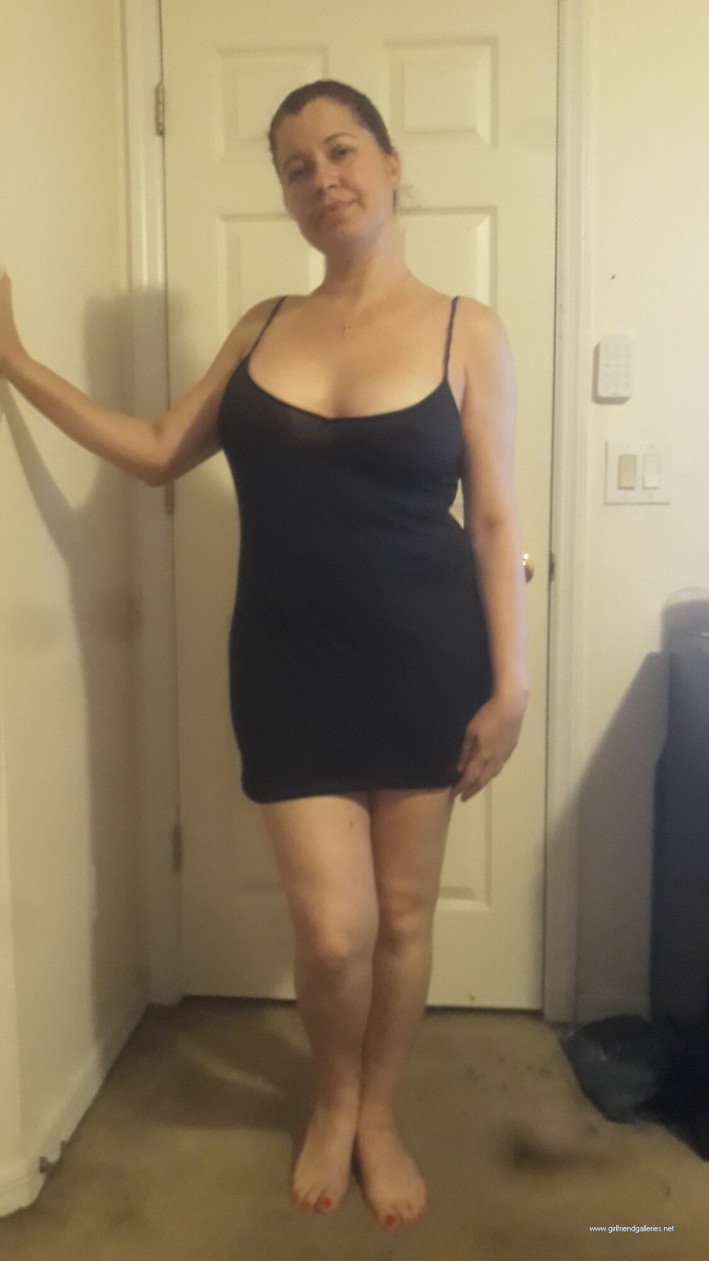Dress up in a sheer dress 