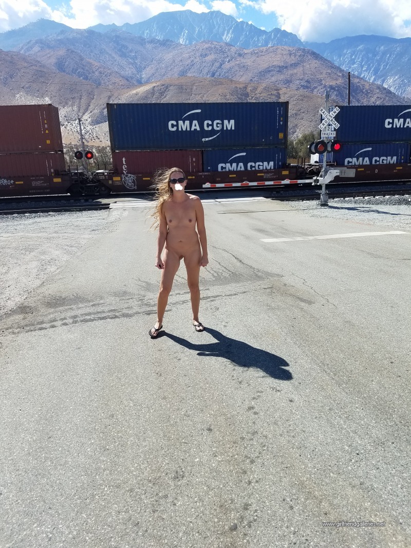 RR crossing naked wife